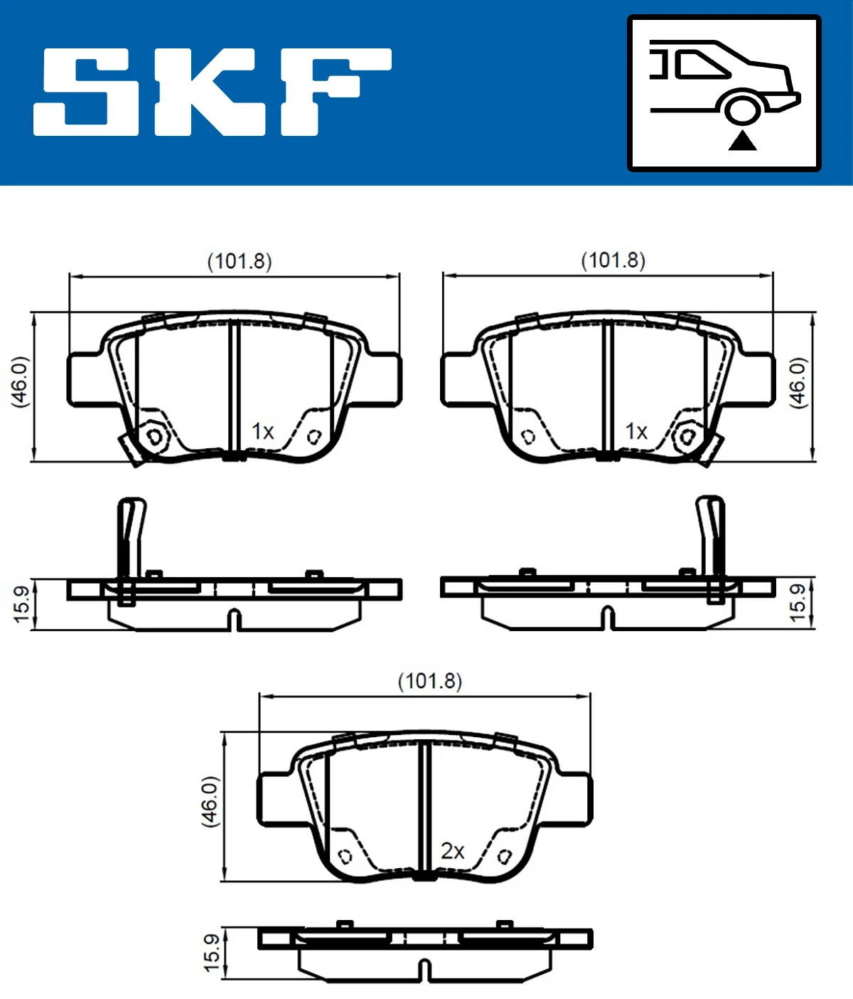 Brake Pad Set, disc brake VKBP 90384 A