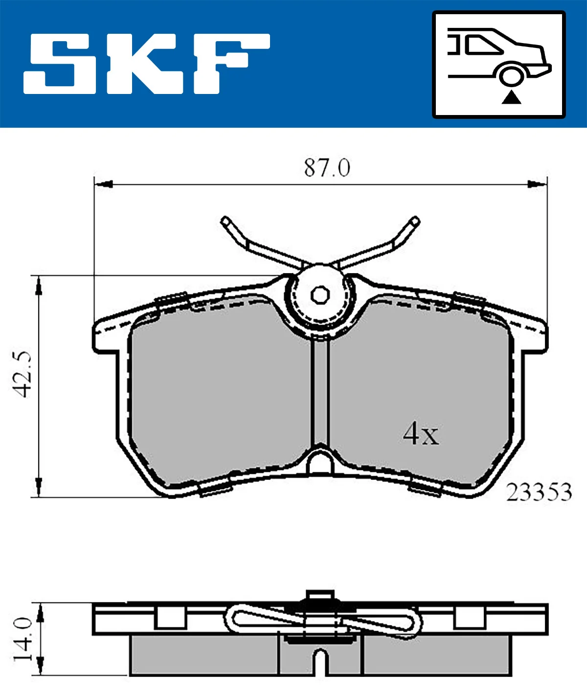 Brake Pad Set, disc brake VKBP 90484