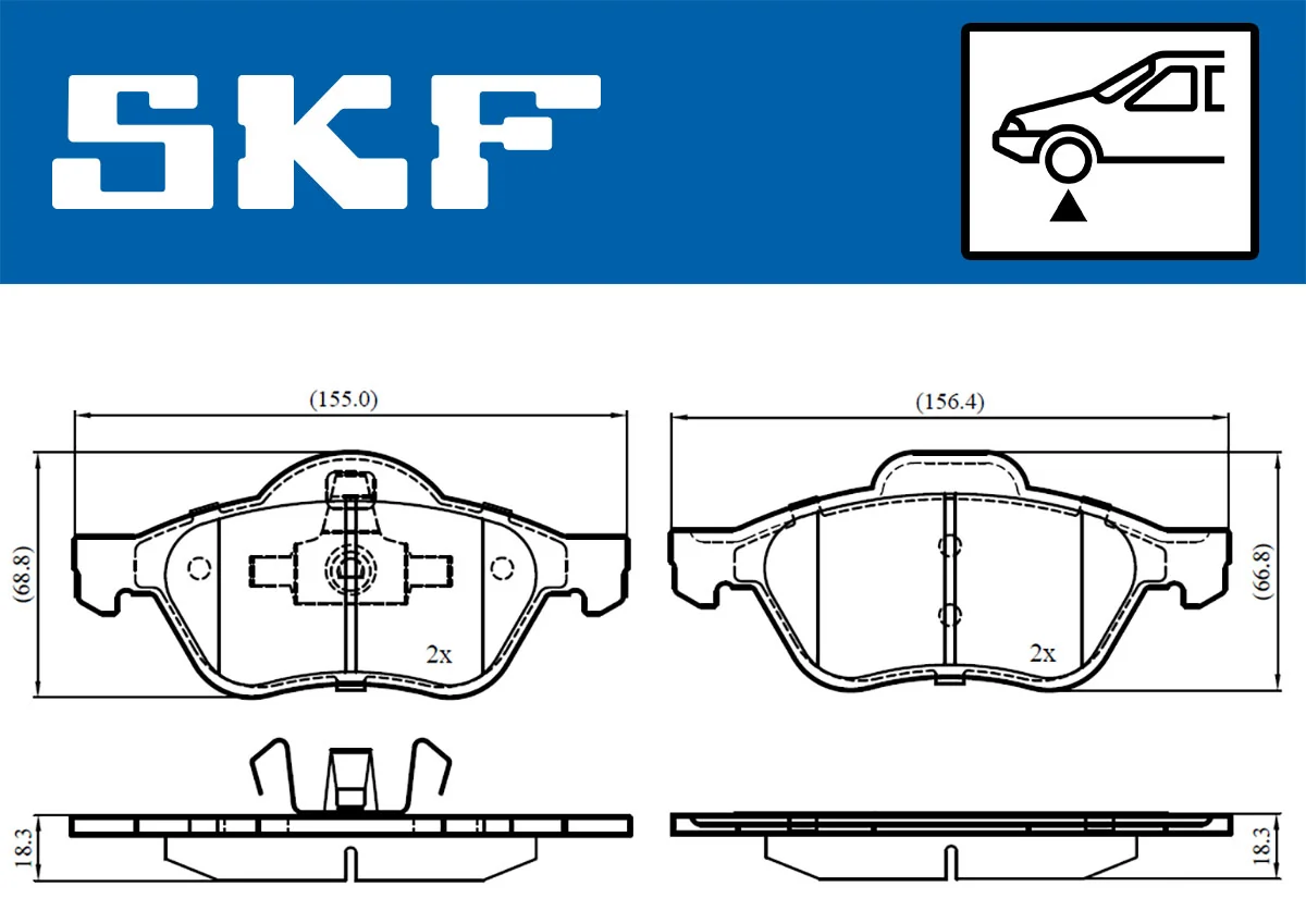 Brake Pad Set, disc brake VKBP 80309
