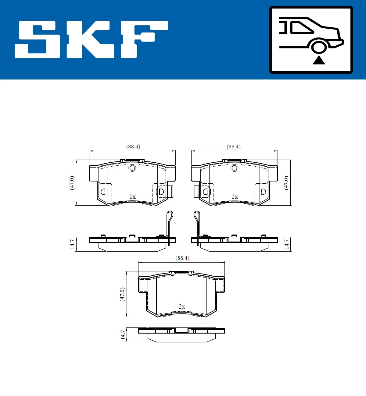 Brake Pad Set, disc brake VKBP 90451 A