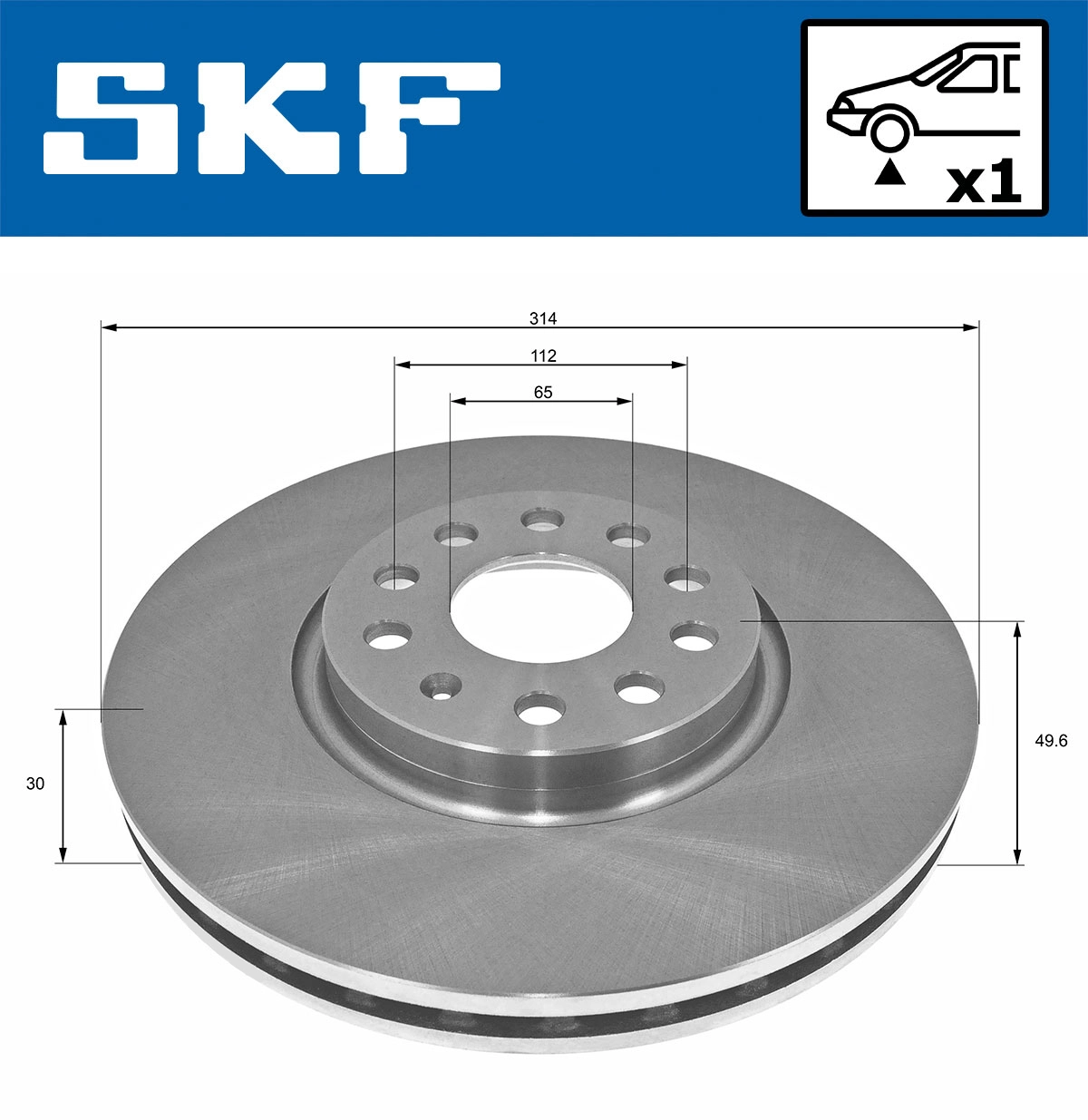Brake Disc VKBD 80171 V1
