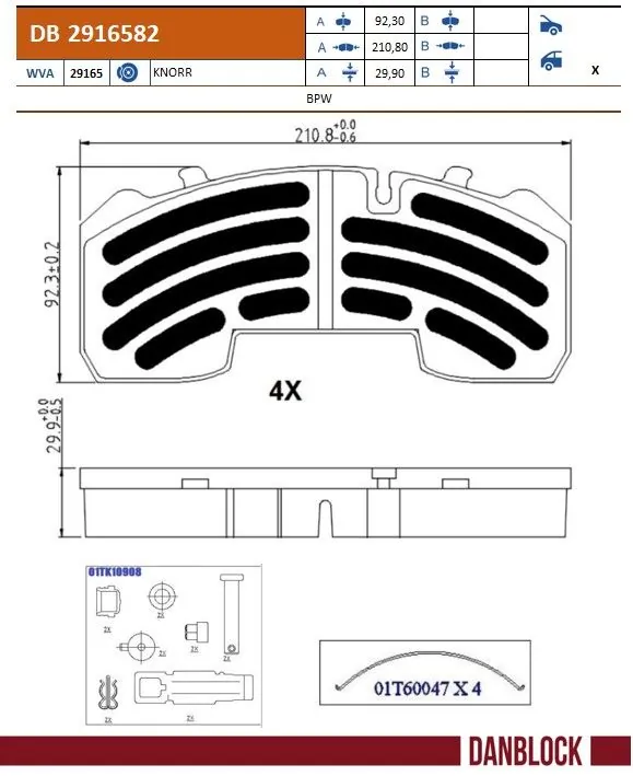 Brake Pad Set, disc brake DB 2916582