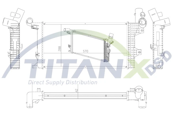 Radiator, engine cooling RX119006