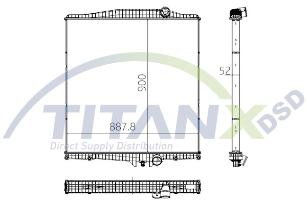 Radiator, engine cooling RX129016