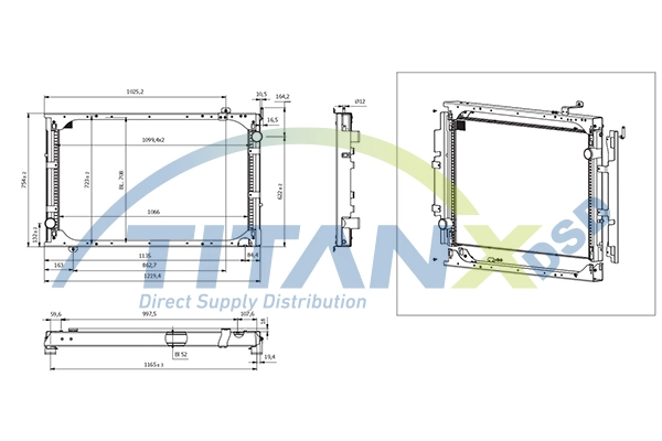 Radiator, engine cooling RX609006