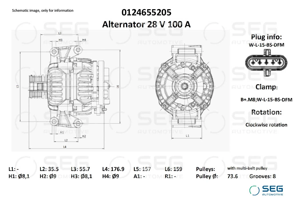 Alternator 0124655205