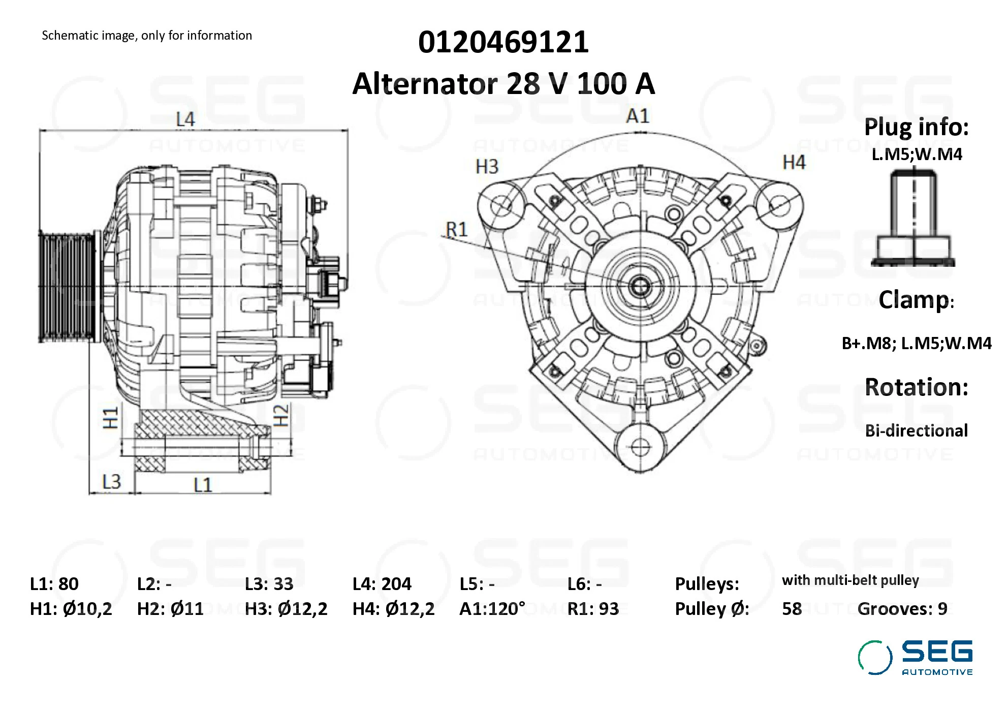Alternator 0120469121