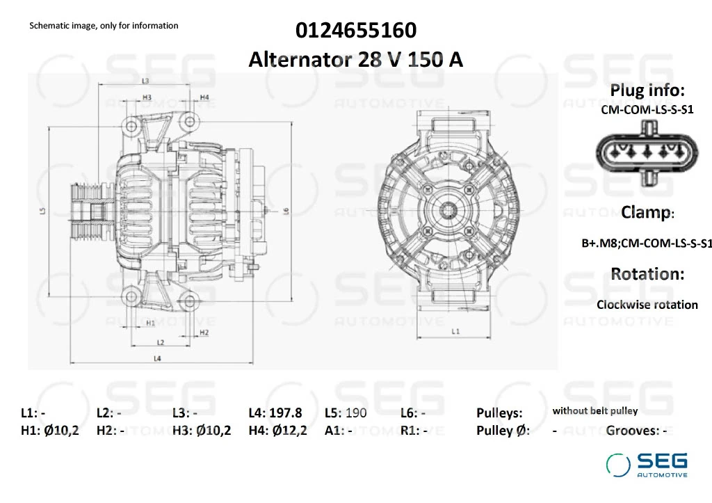 Alternator 0124655160