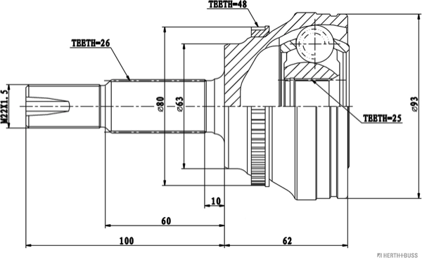 Joint Kit, drive shaft J2822141