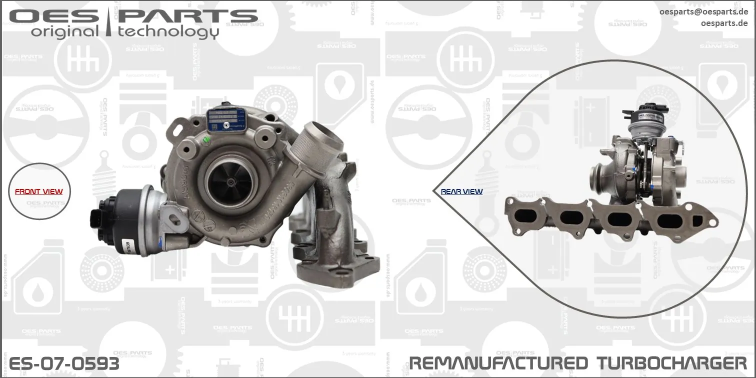 Charger, charging (supercharged/turbocharged) Product line OES-PARTS ES-07-0593