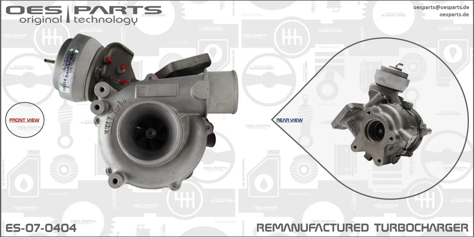 Charger, charging (supercharged/turbocharged) Product line OES-PARTS ES-07-0404