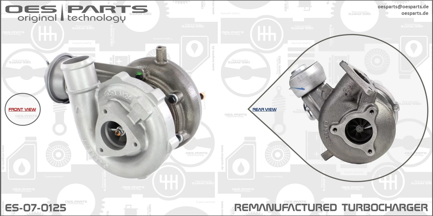 Charger, charging (supercharged/turbocharged) Product line OES-PARTS ES-07-0125