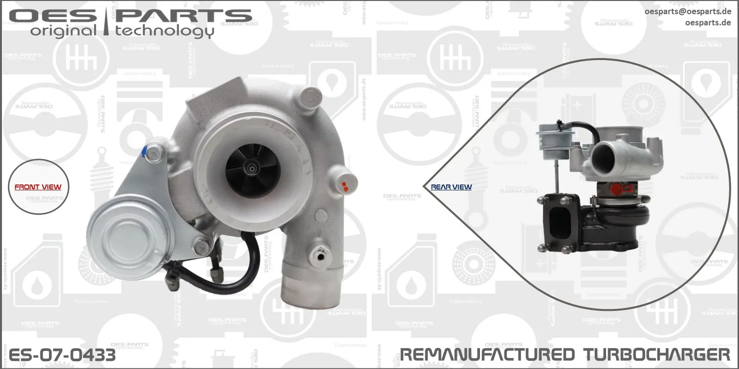 Charger, charging (supercharged/turbocharged) Product line OES-PARTS ES-07-0433