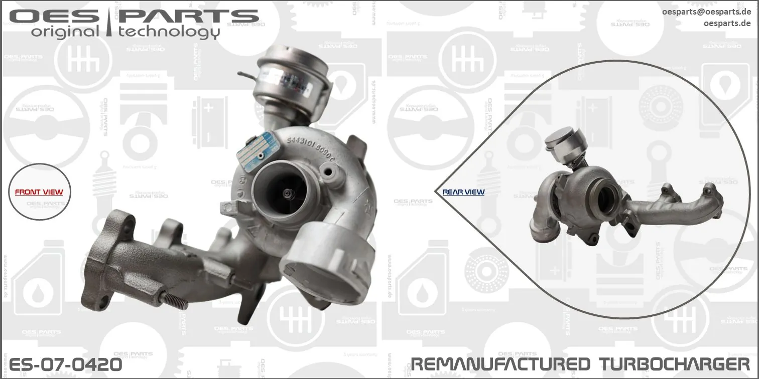 Charger, charging (supercharged/turbocharged) Product line OES-PARTS ES-07-0420