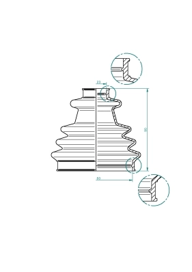 Bellow, drive shaft 190966