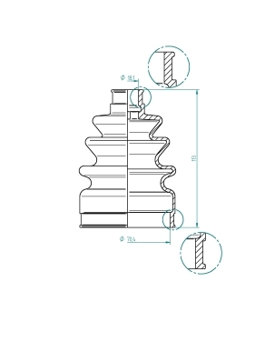 LÖBRO 190973 Bellow, drive shaft