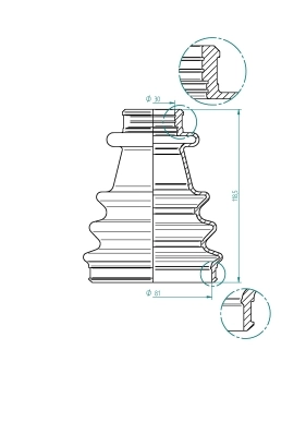 LÖBRO 190977 Bellow, drive shaft