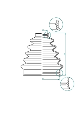 Bellow, drive shaft 190965