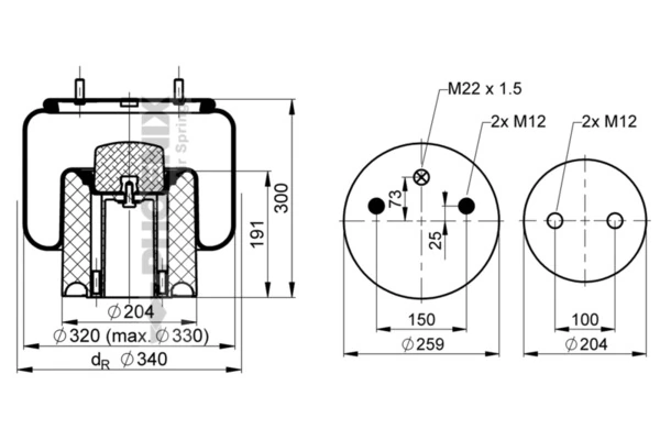 Bellow, air suspension Quality Range 1 DK 22 E-17