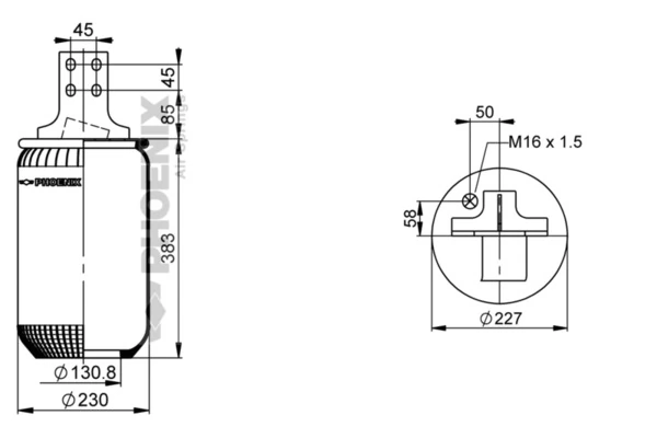 Bellow, air suspension Quality Range 1 DF 20 G-4 NP
