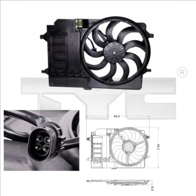 Fan, engine cooling 803-0001