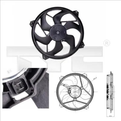 Fan, engine cooling 805-0001