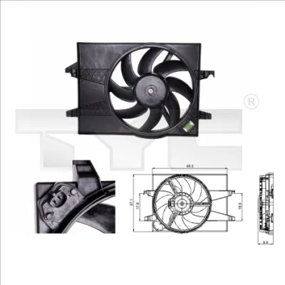 Fan, engine cooling 810-0025