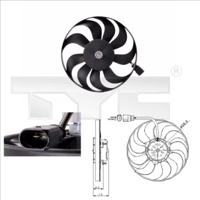 Fan, engine cooling 802-0001