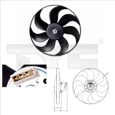 Fan, engine cooling 837-0010