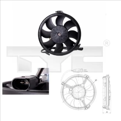 Fan, engine cooling 802-0002