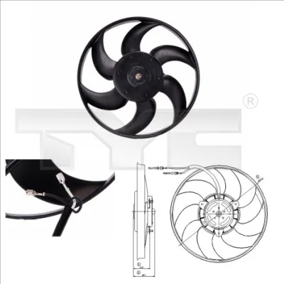 Fan, engine cooling 805-0004