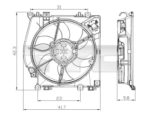 Fan, engine cooling 828-0001