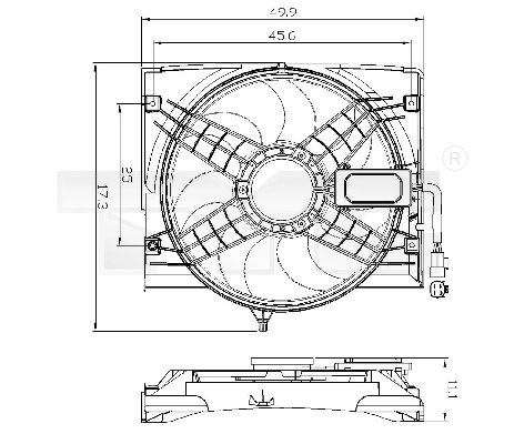 Fan, engine cooling 803-0011