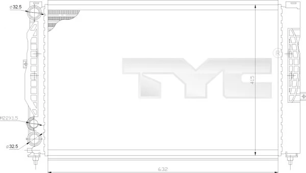 Radiator, engine cooling 702-0011