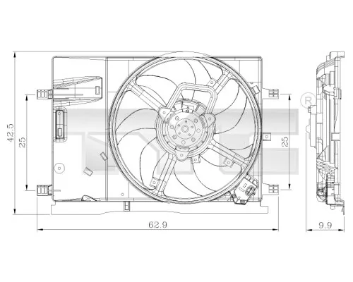 Fan, engine cooling 809-0018