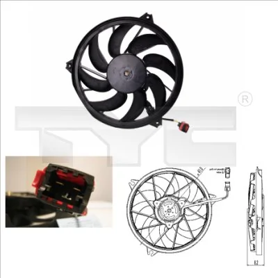 Fan, engine cooling 826-0004