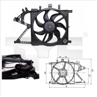 Fan, engine cooling 825-0007