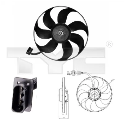 Fan, engine cooling 837-0004