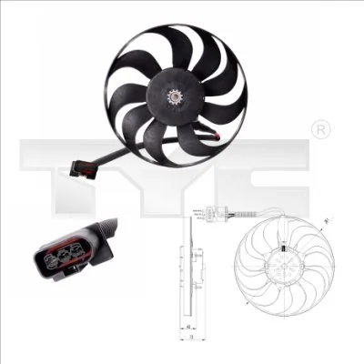 Fan, engine cooling 837-0005