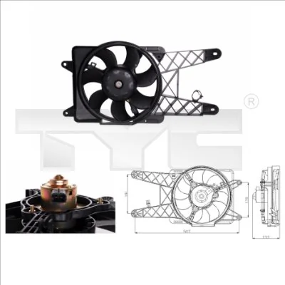 Fan, engine cooling 809-0012