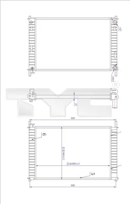 Radiator, engine cooling 710-0030-R