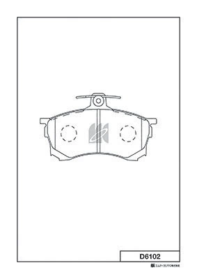 Brake Pad Set, disc brake D6102