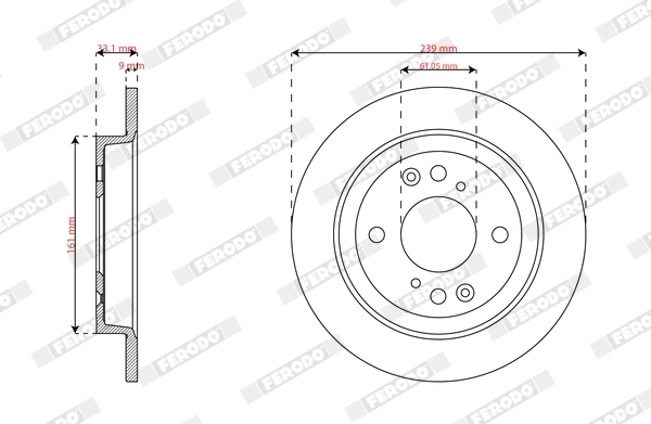 FERODO DDF3156C Brake Disc