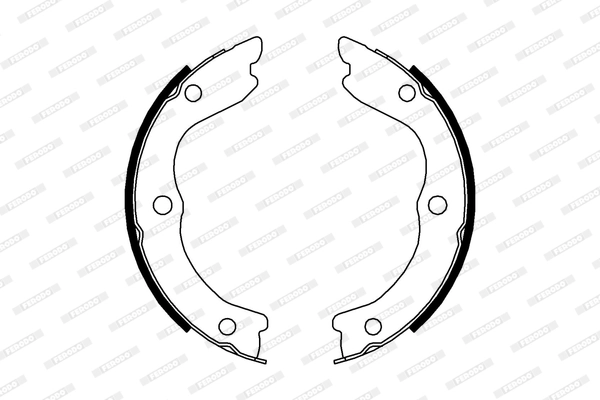 Brake Shoe Set, parking brake PREMIER FSB4004