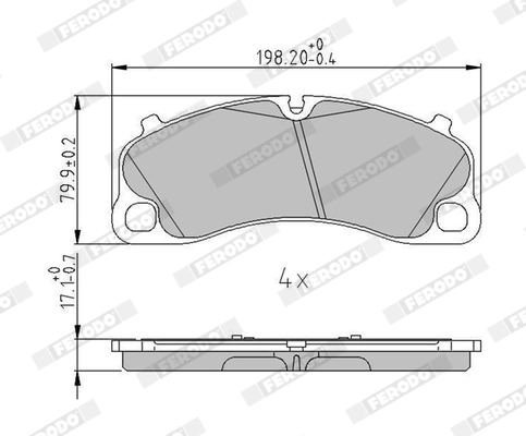 FERODO FDB5267 Brake Pad Set, disc brake