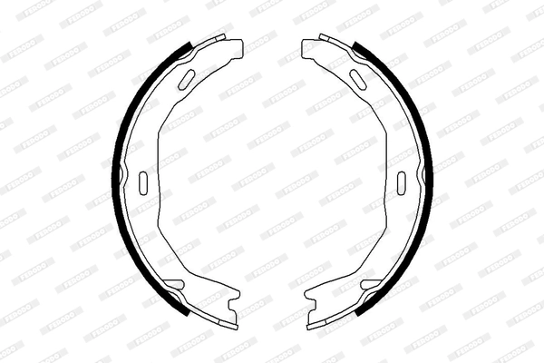 Brake Shoe Set, parking brake PREMIER FSB690