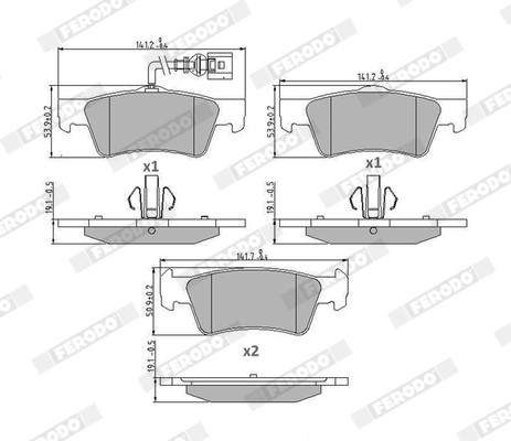 Brake Pad Set, disc brake PREMIER FVR1647