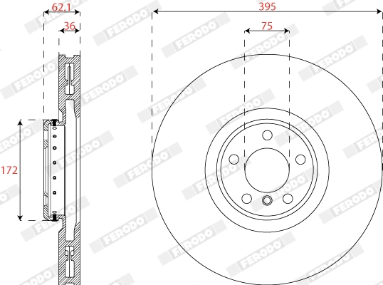 Brake Disc PREMIER DDF2041RVC-1