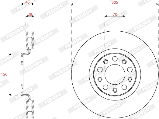 Brake Disc PREMIER DDF2773C