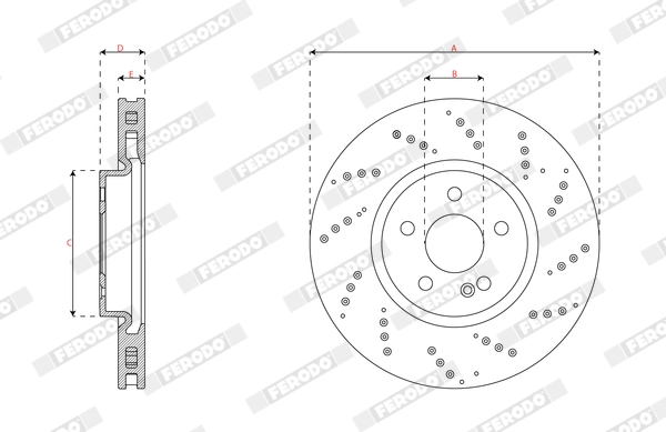 Brake Disc PREMIER DDF3081C